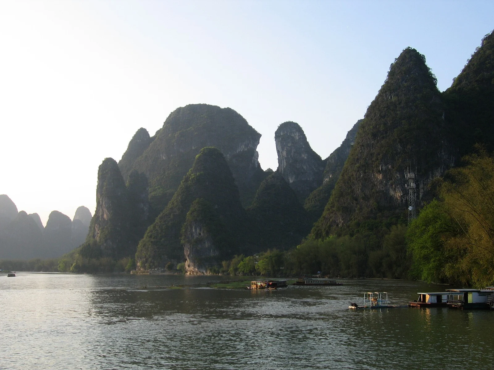 Karst mountains and the Li River at Xingping